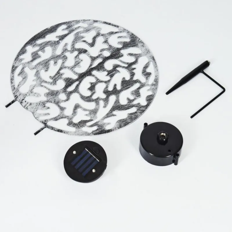 Luminaires Orientaux-hofstein Lampe solaires Kupa LED Noir, Argenté, 2 lumières