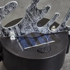 Luminaires Orientaux-hofstein Lampe solaires Kupa LED Noir, Argenté, 2 lumières