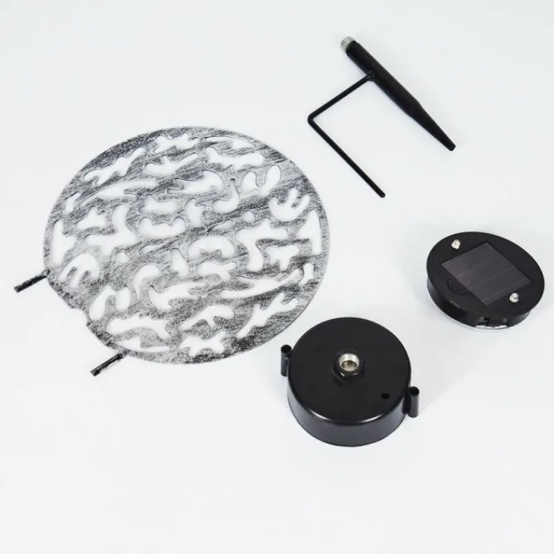 Luminaires Orientaux-hofstein Lampe solaires Kupa LED Noir, Argenté, 2 lumières