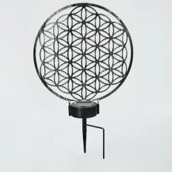 hofstein Lampe solaires Kupa LED Noir, Argenté, 2 lumières