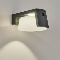 hofstein Lampe solaires Lafite LED Anthracite, 1 lumière, Détecteur de mouvement