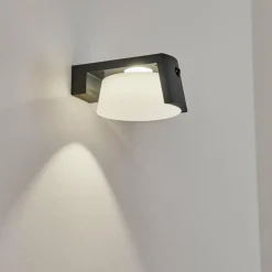 hofstein Lampe solaires Lafite LED Anthracite, 1 lumière, Détecteur de mouvement