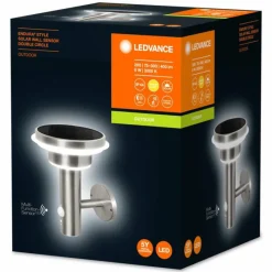 Luminaires Ledvance Lampe solaires LEDVANCE ENDURA® Acier inoxydable, 1 lumière, Détecteur de mouvement