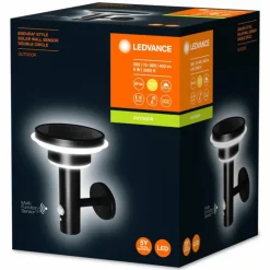 Luminaires Ledvance Lampe solaires LEDVANCE ENDURA® Noir, 1 lumière, Détecteur de mouvement