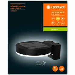 Luminaires Ledvance Lampe solaires LEDVANCE ENDURA® Noir, 1 lumière, Détecteur de mouvement