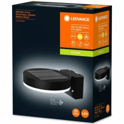 Luminaires Ledvance Lampe solaires LEDVANCE ENDURA® Noir, 1 lumière, Détecteur de mouvement