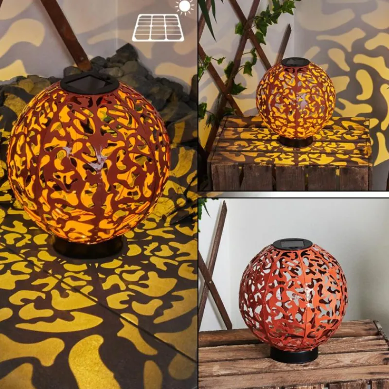 Luminaires Orientaux-hofstein Lampe solaires Leonard LED Noir, 1 lumière