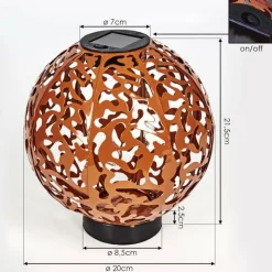 Luminaires Orientaux-hofstein Lampe solaires Leonard LED Noir, 1 lumière