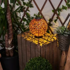 Luminaires Orientaux-hofstein Lampe solaires Leonard LED Noir, 1 lumière