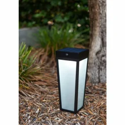 Luminaires Lutec Lampe solaires Lutec Dias LED Noir, 1 lumière, Détecteur de mouvement, Changeur de couleurs