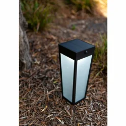 Luminaires Lutec Lampe solaires Lutec Dias LED Noir, 1 lumière, Détecteur de mouvement, Changeur de couleurs