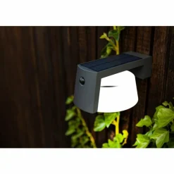 Luminaires Lutec Lampe solaires Lutec Moon LED Anthracite, 1 lumière, Détecteur de mouvement