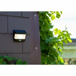 Luminaires Lutec Lampe solaires Lutec TRY LED Anthracite, 1 lumière, Détecteur de mouvement