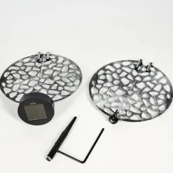 hofstein Lampe solaires Mesan LED Noir, Argenté, 1 lumière