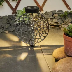 hofstein Lampe solaires Mesan LED Noir, Argenté, 1 lumière