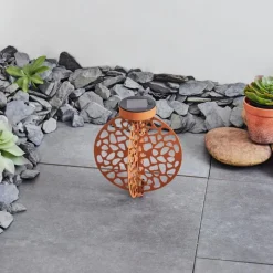 hofstein Lampe solaires Mesan LED Orange, Rouille, Noir, 1 lumière