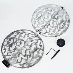 Luminaires Orientaux-hofstein Lampe solaires Mesan LED Noir, Argenté, 1 lumière