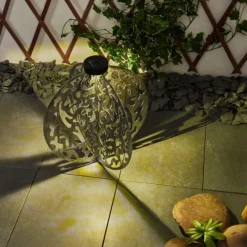 Luminaires Orientaux-hofstein Lampe solaires Mesan LED Noir, Argenté, 1 lumière