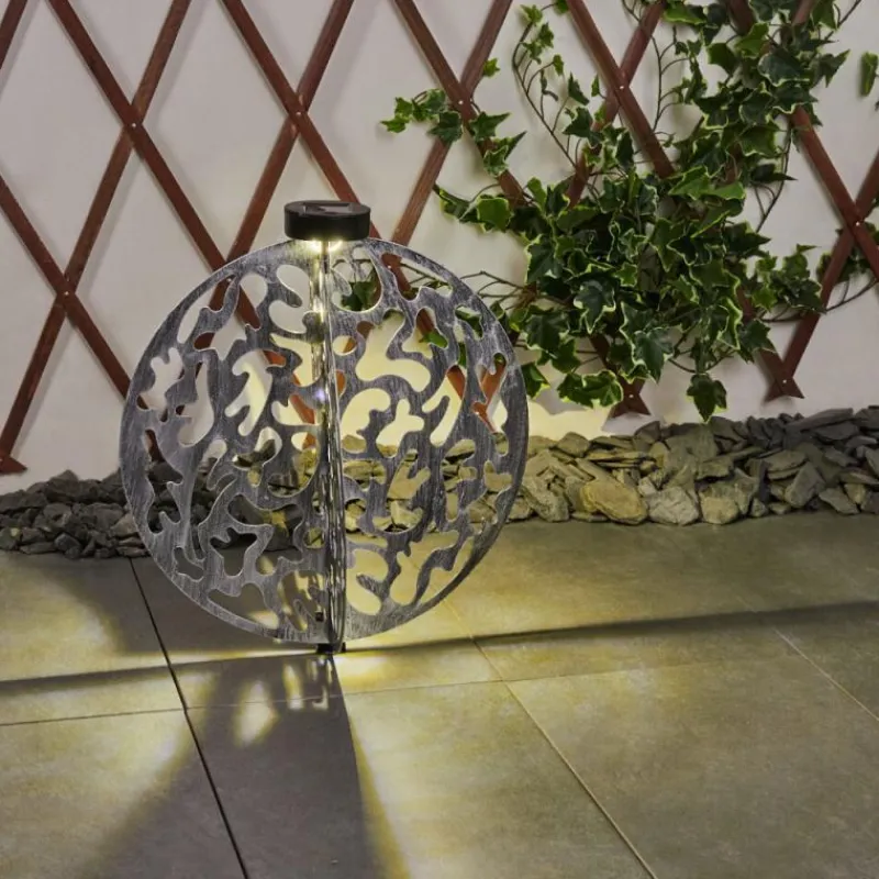 Luminaires Orientaux-hofstein Lampe solaires Mesan LED Noir, Argenté, 1 lumière