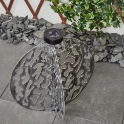 Luminaires Orientaux-hofstein Lampe solaires Mesan LED Noir, Argenté, 1 lumière