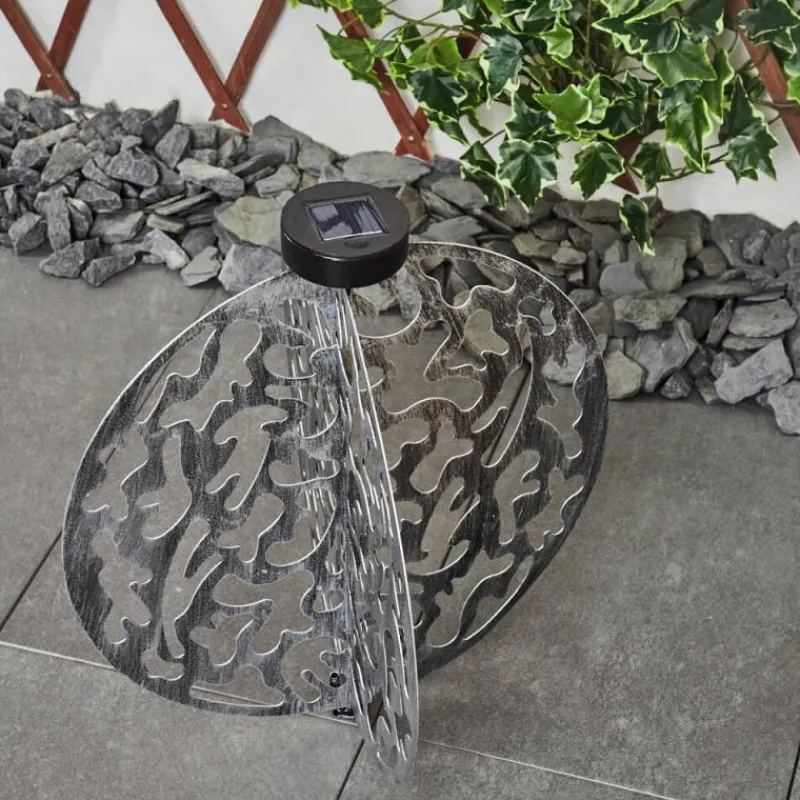 Luminaires Orientaux-hofstein Lampe solaires Mesan LED Noir, Argenté, 1 lumière