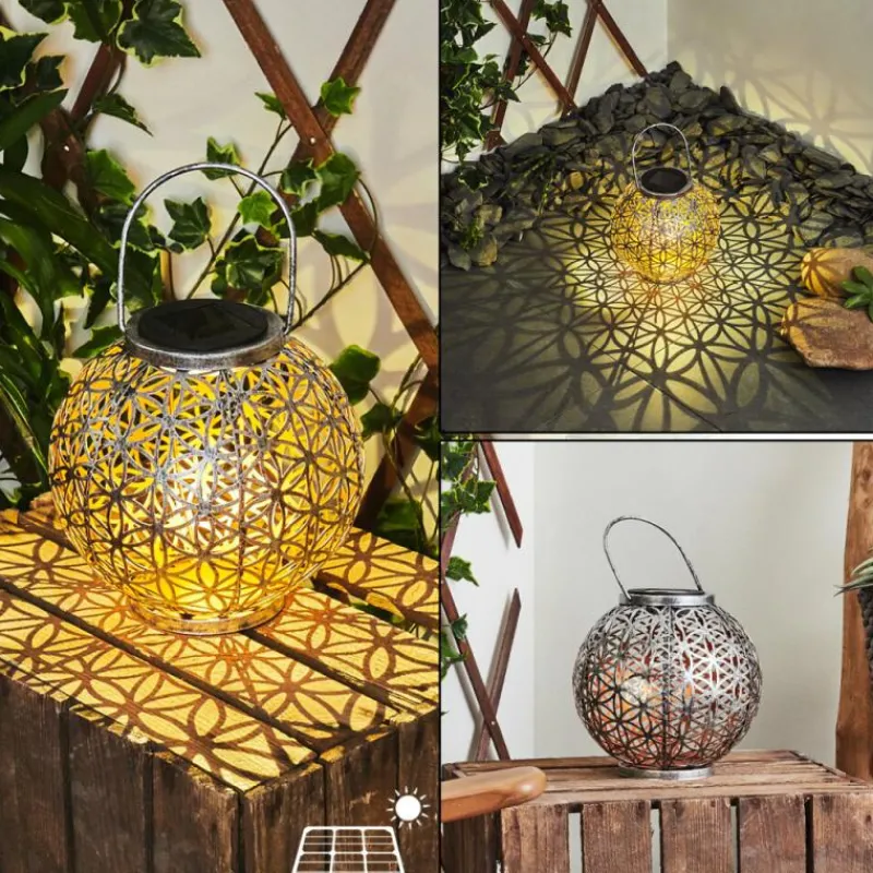 Luminaires Orientaux-hofstein Lampe solaires Moreland LED Cuivre, Noir, Argenté, 1 lumière