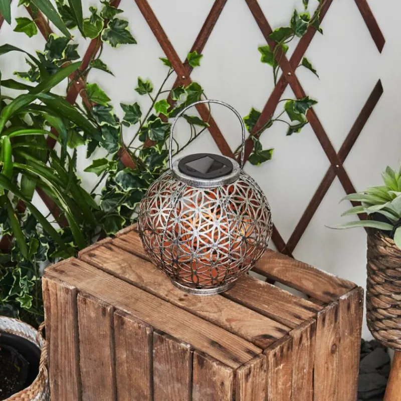 Luminaires Orientaux-hofstein Lampe solaires Moreland LED Cuivre, Noir, Argenté, 1 lumière