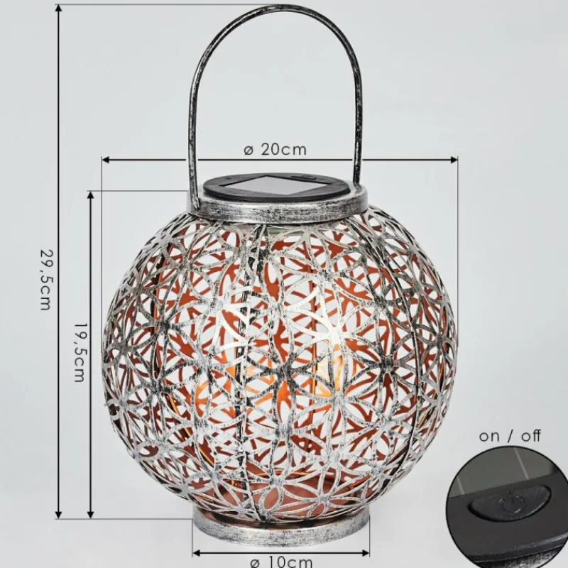 Luminaires Orientaux-hofstein Lampe solaires Moreland LED Cuivre, Noir, Argenté, 1 lumière