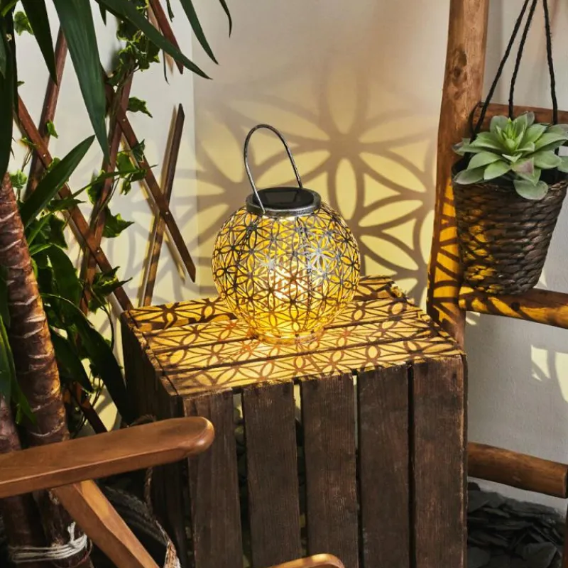 Luminaires Orientaux-hofstein Lampe solaires Moreland LED Cuivre, Noir, Argenté, 1 lumière