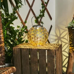 Luminaires Orientaux-hofstein Lampe solaires Moreland LED Cuivre, Noir, Argenté, 1 lumière