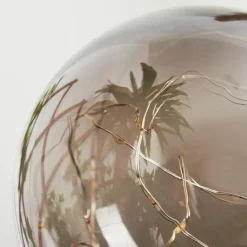 Suspension Verre Fumé-hofstein Lampe solaires Pollenca LED Noir, 20 lumières