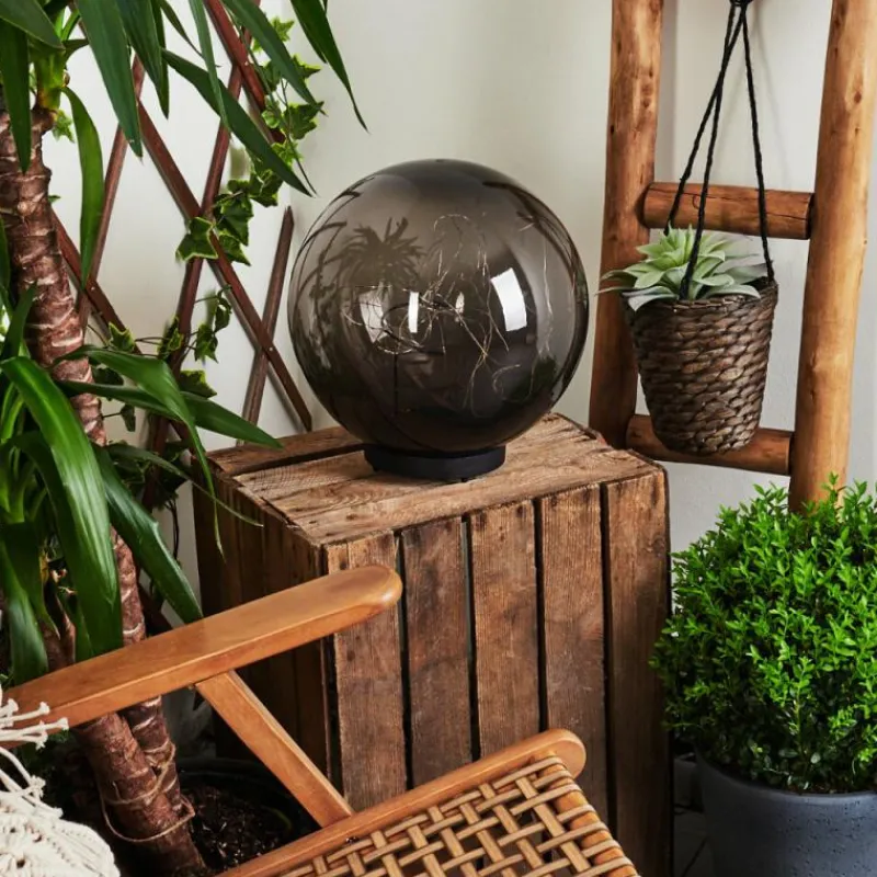 hofstein Lampe solaires Pollenca LED Noir, 50 lumières