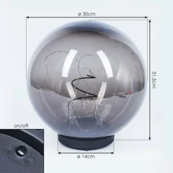 hofstein Lampe solaires Pollenca LED Noir, 50 lumières