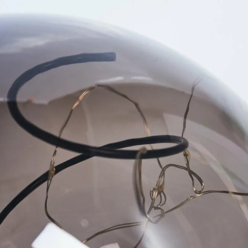 Suspension Verre Fumé-hofstein Lampe solaires Pollenca LED Noir, 30 lumières