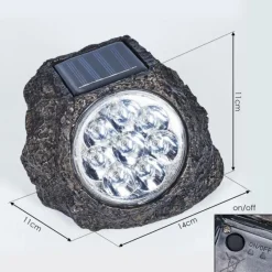 hofstein Lampe solaires Sameo LED Brun, 8 lumières