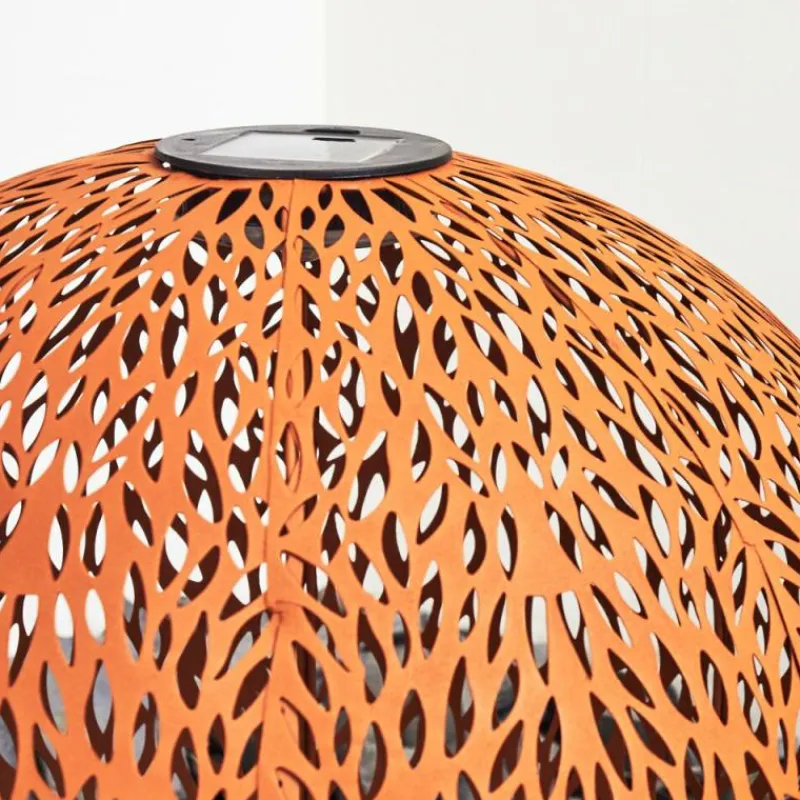 Luminaires Orientaux-hofstein Lampe solaires Samoao LED Rouille, Noir, 1 lumière