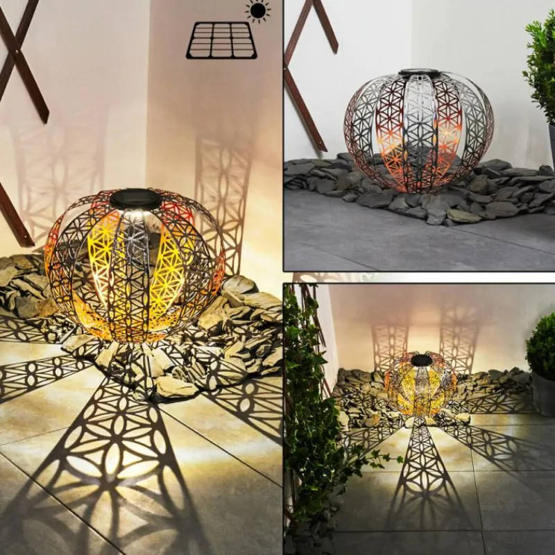 Luminaires Orientaux-hofstein Lampe solaires Wasalea LED Bronze, Noir, Argenté, 1 lumière