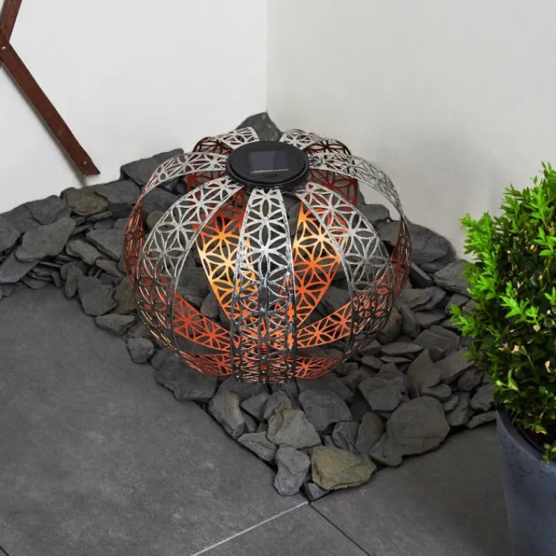 Luminaires Orientaux-hofstein Lampe solaires Wasalea LED Bronze, Noir, Argenté, 1 lumière