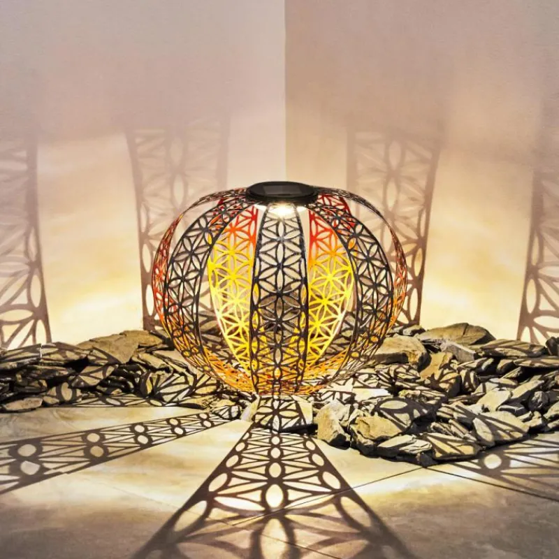 Luminaires Orientaux-hofstein Lampe solaires Wasalea LED Bronze, Noir, Argenté, 1 lumière