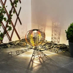 Luminaires Orientaux-hofstein Lampe solaires Wasalea LED Bronze, Noir, Argenté, 1 lumière