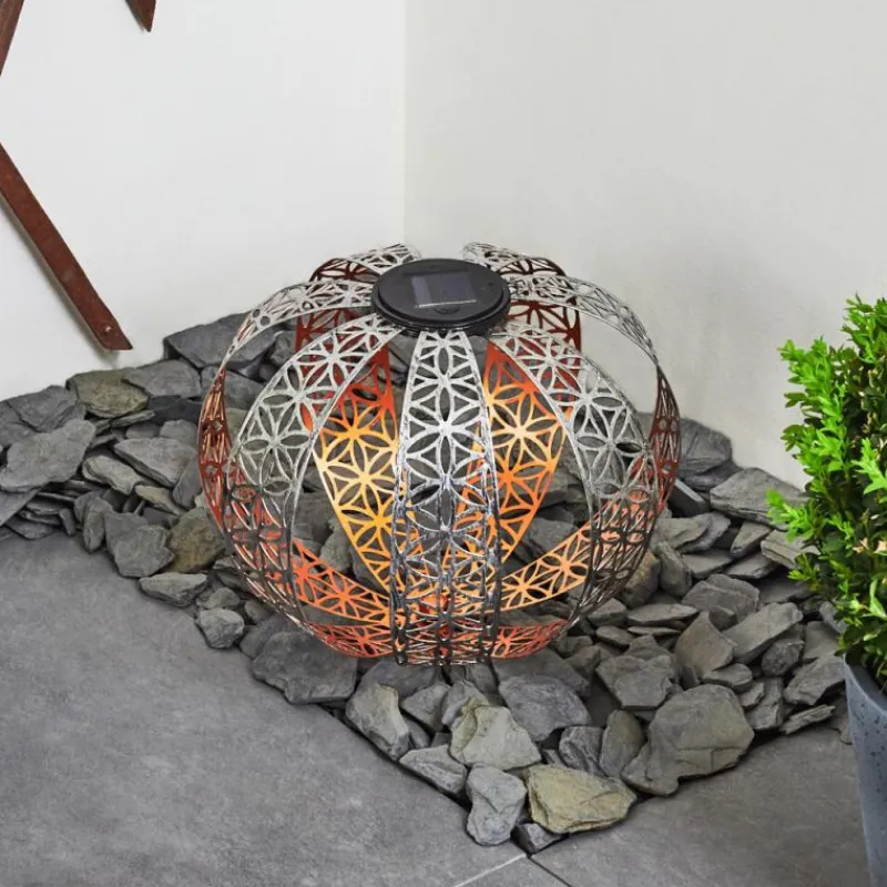 Luminaires Orientaux-hofstein Lampe solaires Wasalea LED Bronze, Noir, Argenté, 1 lumière