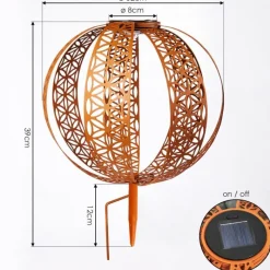 Luminaires Orientaux-hofstein Lampe solaires Wasalea LED Bronze, Noir, 1 lumière