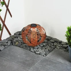 Luminaires Orientaux-hofstein Lampe solaires Wasalea LED Bronze, Noir, 1 lumière