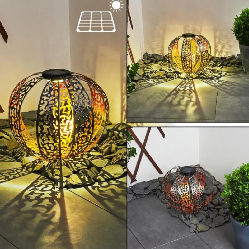 Luminaires Orientaux-hofstein Lampe solaires Wasalea LED Bronze, Noir, Argenté, 1 lumière