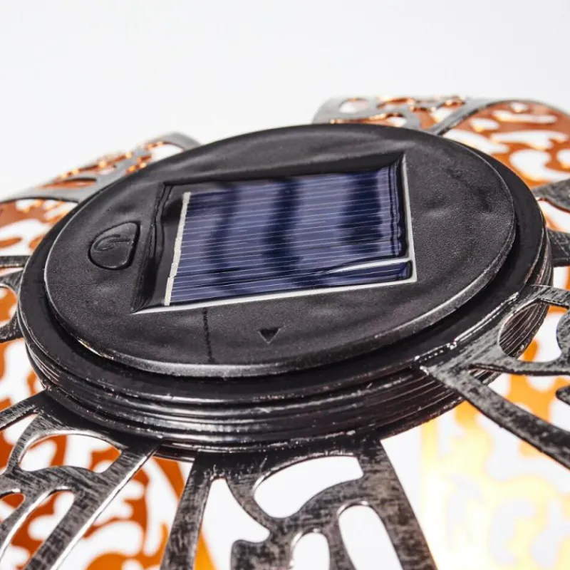 Luminaires Orientaux-hofstein Lampe solaires Wasalea LED Bronze, Noir, Argenté, 1 lumière