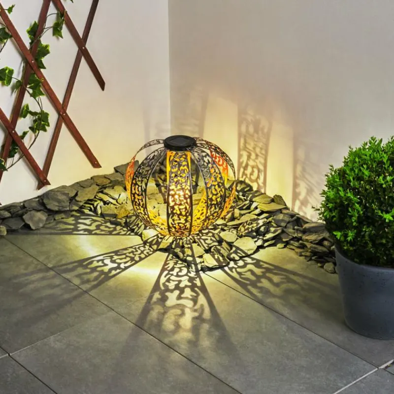 Luminaires Orientaux-hofstein Lampe solaires Wasalea LED Bronze, Noir, Argenté, 1 lumière