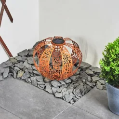 Luminaires Orientaux-hofstein Lampe solaires Wasalea LED Bronze, Noir, 1 lumière