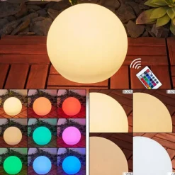 hofstein Lampe solaires Ykullen LED Noir, 1 lumière, Télécommandes, Changeur de couleurs