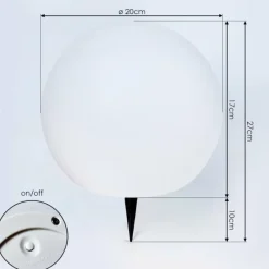 hofstein Lampe solaires Ykullen LED Noir, 1 lumière, Télécommandes, Changeur de couleurs