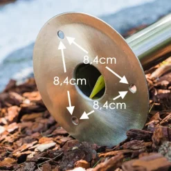 hofstein Lampe sur pied d'extérieur MOSKAU Acier inoxydable, 1 lumière